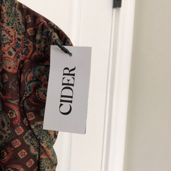 Cider Womens Floral Boho Patterned Pants Wide Leg Pull-On‎ Size 2XL Brown NWT - Picture 5 of 10